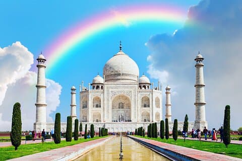 Tour privato di un'intera giornata al Taj Mahal e al Forte di Agra da Nuova Delhi
