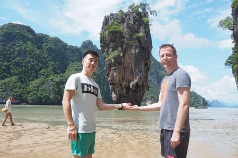 Excursion d'une journée sur l'île James Bond au départ de Phuket en bateau à moteur
