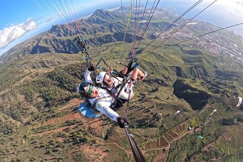 Tandem Paragliding Flight in South Tenerife with Free Pick-up