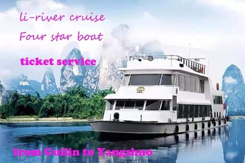 Guilin Liriver kryssning fyrstjärnig båt bottenvåningen biljettservice