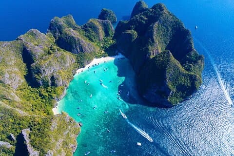 Phuket: Dagtrip naar Phi Phi en Bamboe-eilanden met lunchbuffet