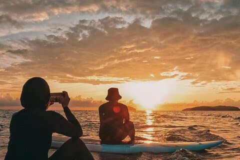 Stand Up Paddle Boarding with Sunrise/Sunset Tour at Kota Kinabalu with transfer