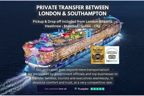 Privat overførsel London & Southampton - krydstogtterminal eller hotel