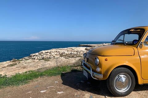 Tour en un 500 antiguo de Polignano a Mare