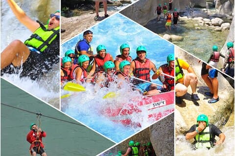 Canyoning privado de dia inteiro, rafting e tirolesa em Antalya