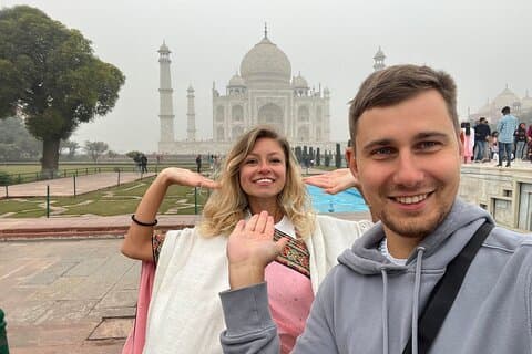 Visite privée tout compris du Taj Mahal (en voiture) - au départ de Delhi
