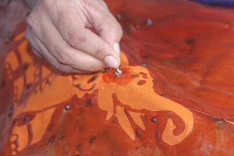 Interaktiv Batik Workshop og lektioner i Sri Lanka