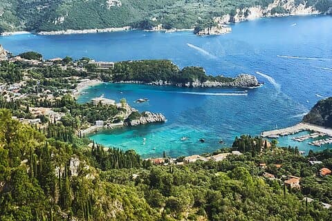Corfu: Palaiokastritsa, Lakones & Kratsalo with Shore Option
