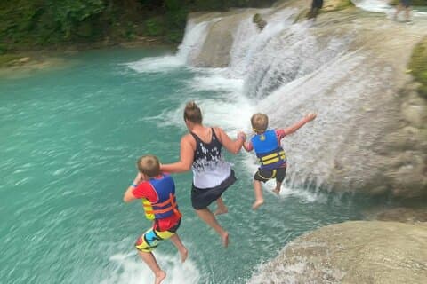 Blue Hole Secret Falls from Falmouth