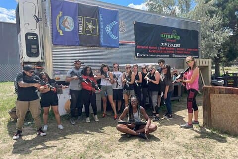 Shared Guided Outdoor Laser Tag Adventure in Colorado