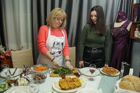 Pranzo tradizionale greco con Evi