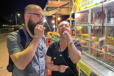 Visite privée du marché du soir et barbecue