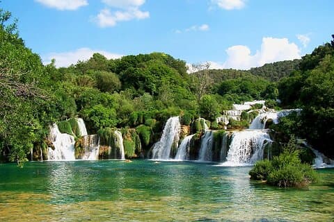 From Trogir, Seget, Okrug: Krka Waterfalls & Šibenik Culture Tour