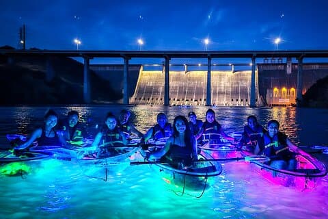 GlowRow Gloeiende Kajaktour Austin Lower Colorado River