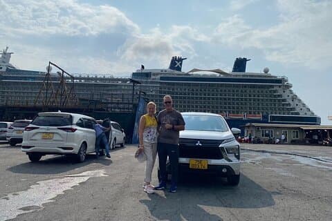 Chan May Port till Golden Bridge eller Hoi An med privat bil