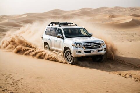 Woestijnsafari in Dubai met quad, sandboarden en barbecuediner
