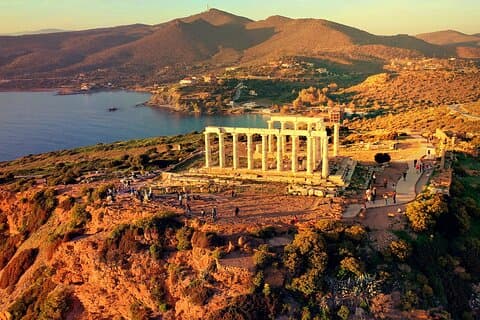 Det bedste fra Athen og solnedgang ved Temple of Poseidon Heldagstur