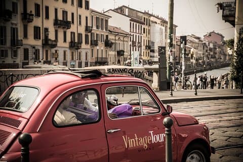 Visite Vintage Fiat 500 Canals de 2 heures à Milan