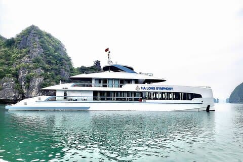 Halong Symphony Day Cruise luksusrejse på bugten