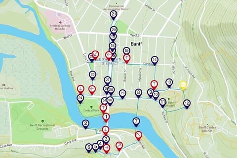 The Sights of Banff: een wandeltocht met smartphone-audio