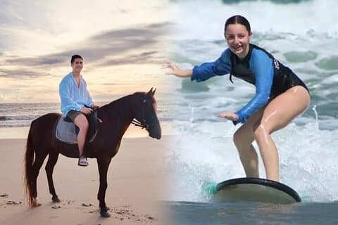 3 Stunden privater Surfunterricht und Reiten in Seminyak Bali