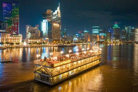 Luxuriöses Abendessen auf Saigon – Ben-Thanh-Prinzessin-Kreuzfahrt mit 3-Gänge-Menü