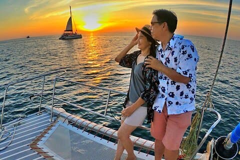 Phuket: Coral Island Trip and SunSet Cruise by Catamaran Yatch