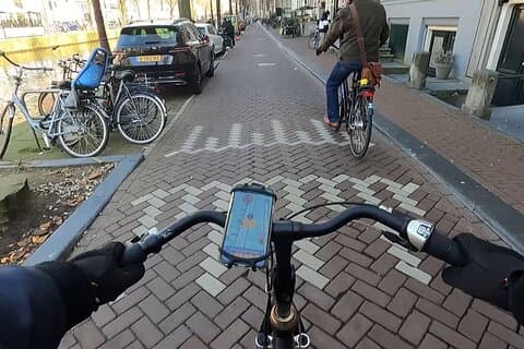 Amsterdam on Bicycle GPS App Walking Tour Mobile Game