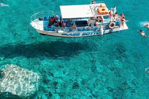Zakynthos: Turtle Boat Turtle med glasbotten till Keri Caves & Islands