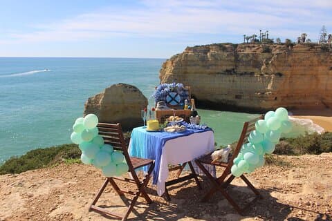 Private Luxury Clifftop High Tea Picnic Algarve Portugal