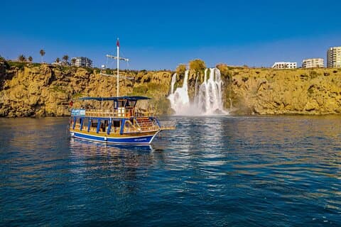 Antalya Boat Tour to Düden Waterfall with Lunch & Swimming Stops