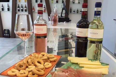 Degustación de 6 vinos rosados y blancos en Bardolino con vista al lago
