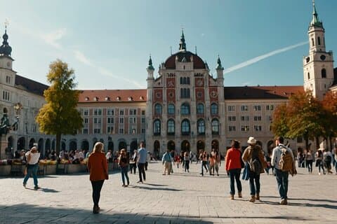Transfert en voiture privée de Prague à Munich avec 2h de visites