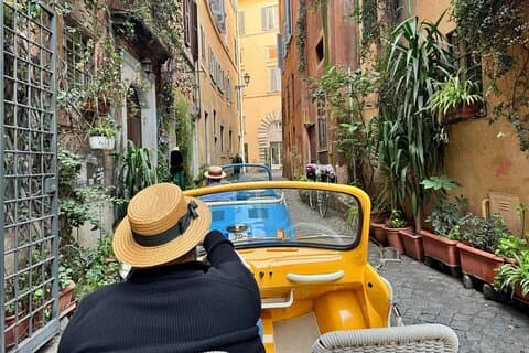 3-Hours Vintage Electric Private Driving Tour of Rome
