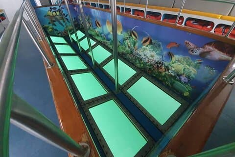 Lagon bleu latchi Glass Bottom + slide Boat Tour