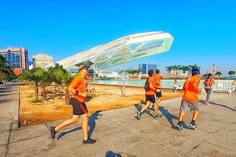 Running i historiska centrum av Rio de Janeiro