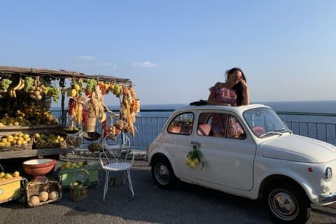 Amalfikusten Romantisk vintagetur ombord på en FIAT 500