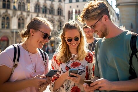 Private audio book city rally in Munich city centre