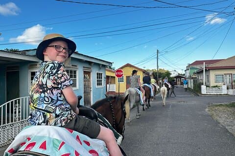 Gros Islet Village Horseback Riding Run with Dore's Riding Stable