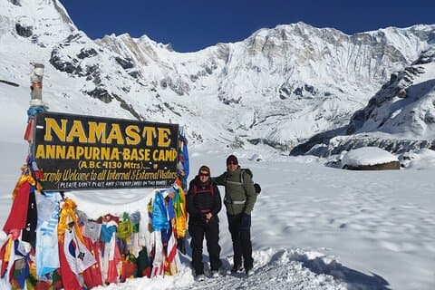 Caminhada no acampamento base de Annapurna