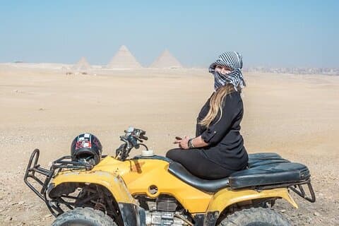 Private ATV Quad Bike adventure at Giza Pyramids with sunset