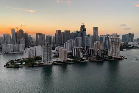 Tour in elicottero al tramonto o di notte a Miami