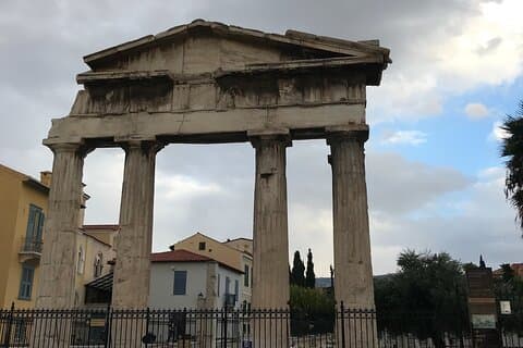 Athens Plaka området av gudene Smartphone APP lyd tur