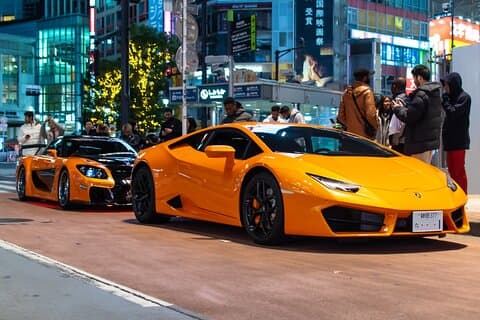 Excursão de 1 hora em Tóquio no Lamborghini Huracan