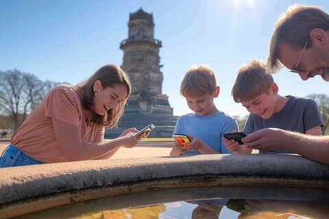 Lydbok byrally på Völkerschlachtdenkmal i Leipzig