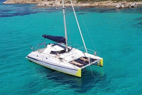 From Olbia: catamaran tour between Tavolara and Cala Moresca