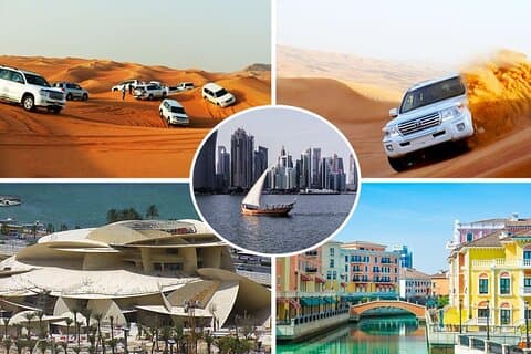 Combinazione privata del Qatar con tour della città e safari nel deserto