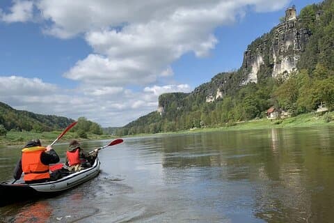 Canoe Elbe Sandstone Tour in Saxon Switzerland