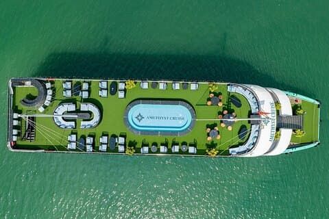 Amethyst luxe 5-sterrencruise vanuit Halong Bay met overstap