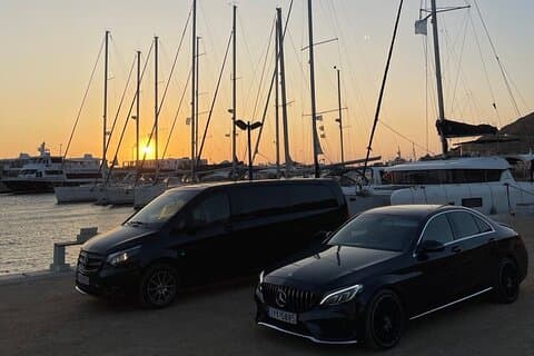 Élimination à Mykonos en voiture privée avec chauffeur 24h/24 et 7j/7